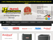 Tablet Screenshot of jandjheatingandair.com